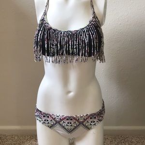 Victoria’s Secret PINK fringe top Festival bikini